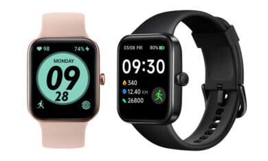 SKG V7 Smart Watch in Pink und Schwarz