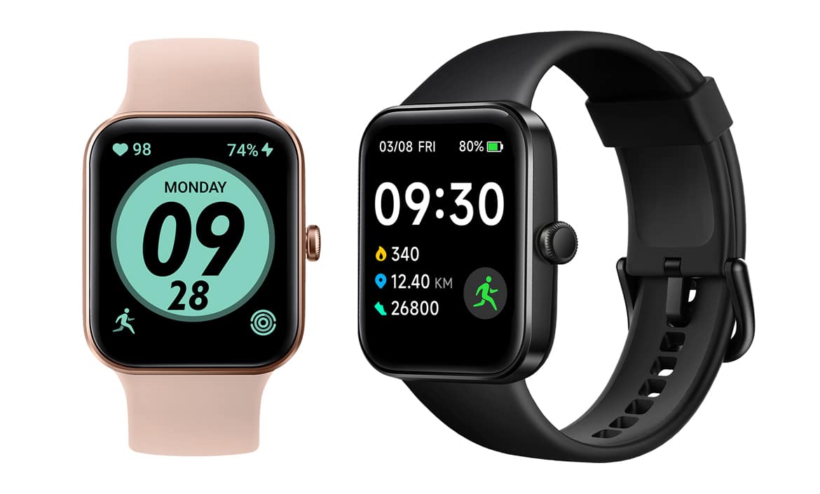 SKG V7 Smart Watch in Pink und Schwarz