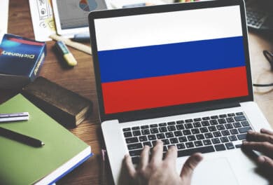 russische Flagge laptop