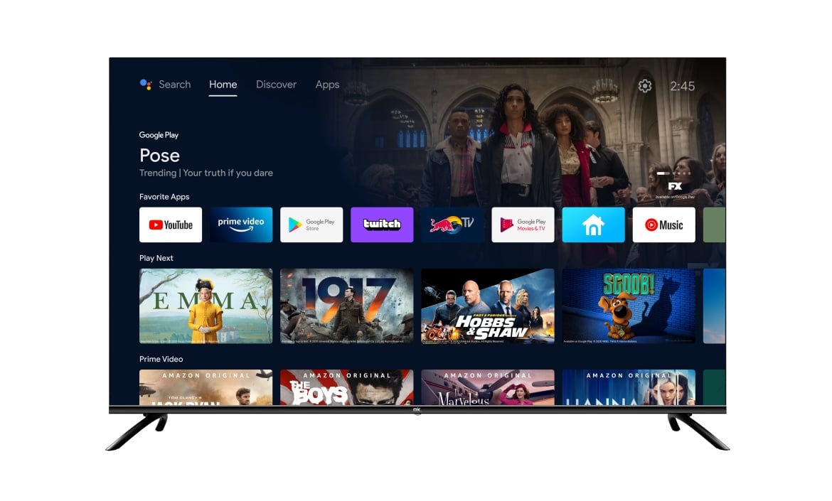 ODL 65950UC-TAB: Das Top-Modell der ok. Android TVs