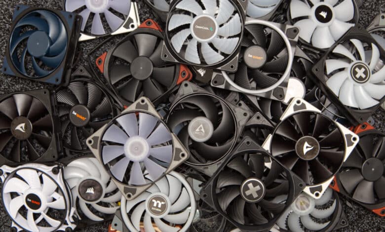 Luftkühler Lüfter Test mt einem großen Haufen Lüftern