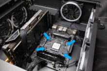 The backplate of the AMD system