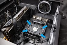 The attached spacers of the AMD mounting kit