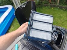 The filter basket is sufficiently large.