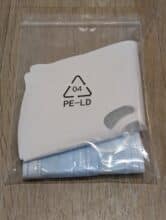 Funnel, filter and nitrile gloves