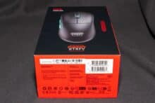 The underside of the M68 Wireless packaging