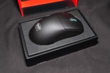 The M68 Wireless in its carrying case