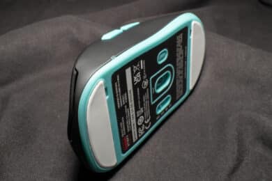 The underside of the M68 Wireless from the front