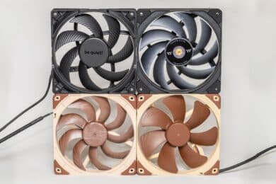be quiet! Silent Wings Pro 4, Thermaltake Toughfan Ex14 Pro, Noctua NF-A14x25 G2 and Noctua NF-A14