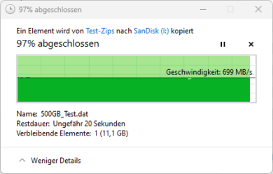 500 GB test file transfer