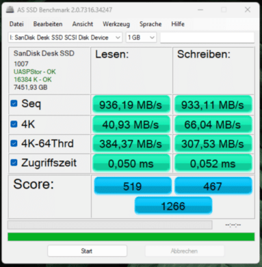 AS SSD Benchmark