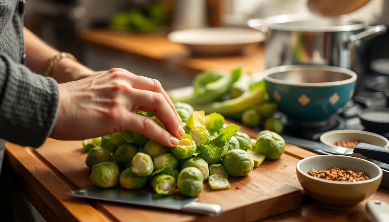 cooking Brussels sprouts