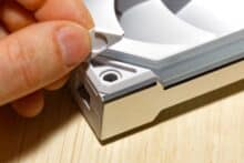 Corner of the Lian Li Uni Fan SL Wireless LCD