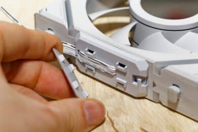 Cable cover has been removed