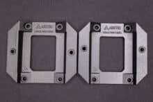 Comparison between old without offset on the left and new contact frame with offset on the right