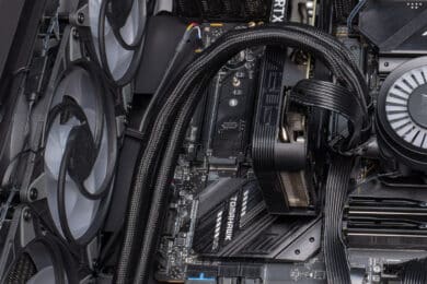 Cooling water hoses with corrugated mesh sheathing