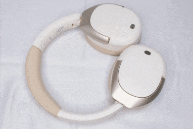 Inward tilting ear cups