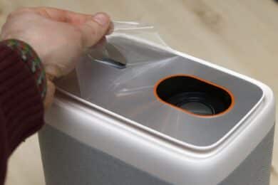 Protective film on projector