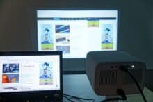 Laptop and projector