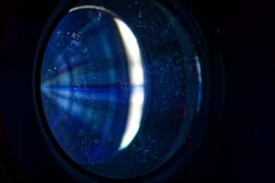 Dust inclusion on a lens