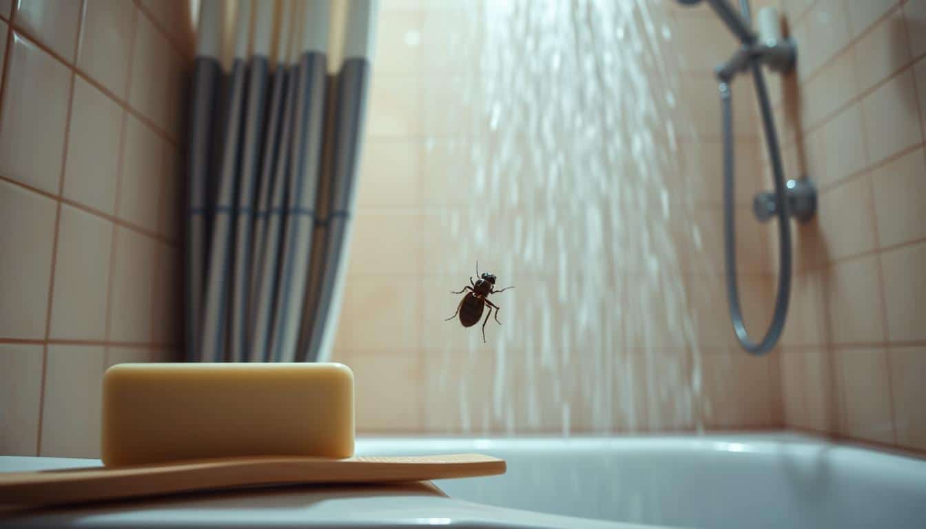 fleas go away while showering