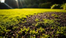coffee grounds against moss in the lawn