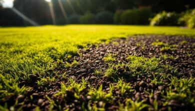 coffee grounds against moss in the lawn