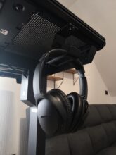 Right: Headset holder