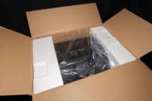 The opened outer carton