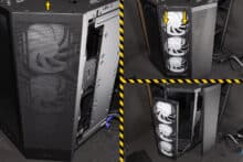 A mounting frame in the front right fan slot