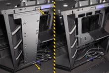 The SSD flap that blocks access to the rear chamber