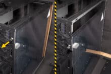 The left glass panel of the H9 Flow RGB+, which can be loosened with a single knurled screw