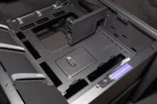 The cable management methods in the rear chamber