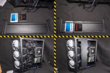 The dedicated flap for SSDs in the rear chamber