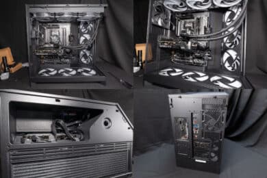 Almost fully assembled H9 Flow RGB+ with CPU cooler and graphics card