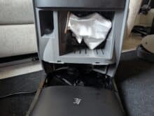 View inside the station with the dust bag in place