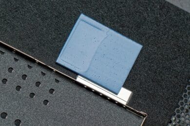 Thermal pad on the base of the housing