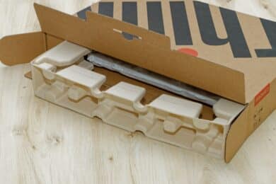 Brown packaging material of a Thinkpad