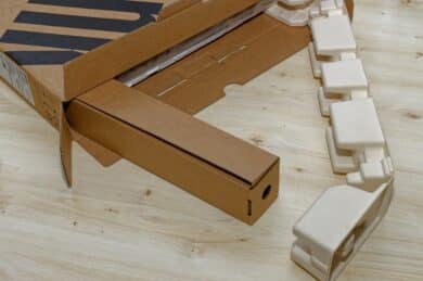 Brown laptop cardboard