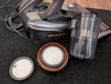 Opened Jimmy BX7 Pro Max with removed dust container and two filters