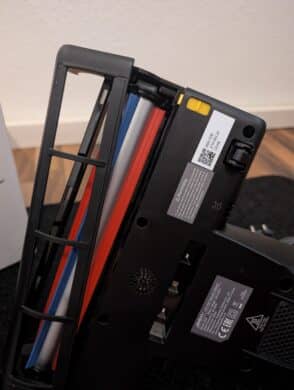 Underside of the Jimmy BX8 with open brush unit