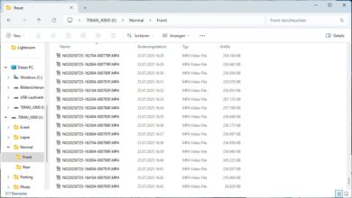 Explorer window with video files