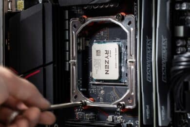 Metal frame for mounting the radiator