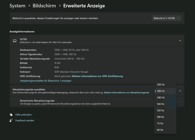 Windows: Extended display
