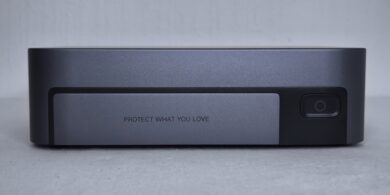 Front with power button