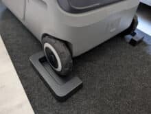 EverFrost 2 with wheel chock under the wheel to prevent it from rolling away