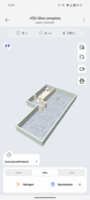 3D view of a created room map in the app