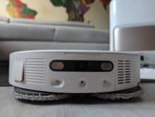 Back of the robot with sensors and mop modules