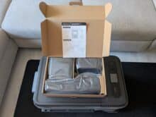 Opened Road Trip Kit box with accessories on the cool box