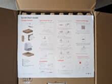 Quick start guide for the Roborock Qrevo CurvX in the opened box